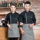 thumbnail image 3 of CHEF Abrigo Unisex: adulto Permeabilidad de manga larga de manga larga Hornee fácil de limpiar uniforme de cocina para el otoño e invierno Restaurante Pastel Tall Black 3XL Jumpingount LF000336-05, 3 of 7