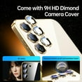 thumbnail image 3 of for Samsung Galaxy S23 Plus Case with Full Camera Protection, [15X Anti-Yellowing] Metallic Glossy Soft Bumper, Diamond Clear Silicone Phone Case for Galaxy S23 Plus 5G 6.6", Royal Gold, 3 of 14