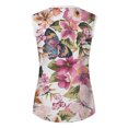 thumbnail image 5 of Camiseta sin mangas de encaje con estampado de mujer Camiseta sin mangas de empalme de cuello redondo Camiseta ligera y cómoda delgada OAVQHLG3B Store  lin121212, 5 of 5