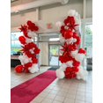 Construction Balloon Rch Red and White Balloon Garland Arch Kit with Stars 200Pcs for Party ...