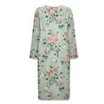 thumbnail image 5 of Xoenoiee Rose Flower Print Robes for Women Zipper Front Bathrobe Long Sleeve House Coat Long Nightgown With Pockets Soft Loungewear, Size M, 5 of 7