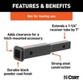 thumbnail image 2 of Curt Hitch 45789 Trailer Hitch Extension  For 1-1/4 Inch Receiver; 7 Inch Length;  Not For Towing, 2 of 2