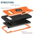 thumbnail image 2 of Samsung Galaxy S10 Case, Dteck Hybrid Rugged Shockproof Case with Ring Holder Kickstand, Compatible with Magnet Car Mount, Support Wireless Charging For Samsung Galaxy S10,Orange, 2 of 7