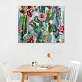 thumbnail image 2 of Orinice Cactus Flowers Fine Art Aesthetic Poster & Print Wall Painting for Home Decor 20x16in, 2 of 6
