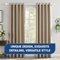 thumbnail image 6 of White Curtain Rods for Windows 66 to 120 Inch(5.5-10ft) - 1'' Diameter Heavy Duty Curtain Rods with Imitation Wood Grain Pattern Finials,Adjustable Decorative Curtain Rods Set,28-120'', 6 of 8