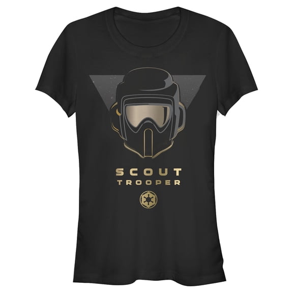 Junior's Star Wars Jedi: Fallen Order Scout Trooper Helmet Graphic Tee Black Medium