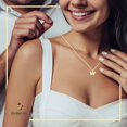 thumbnail image 4 of BEBERLINI Women Butterfly CZ Pendant Necklace Set 14K Gold Filled Cuban Chain Jewelry 20", 4 of 9