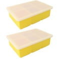thumbnail image 1 of 2 moldes cuadrados para bandejas de hielo, 6 compartimentos (con funda de silicona), color amarillo nórdico. Adepaton CPB-US-CJZ176-6, 1 of 4