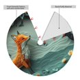 thumbnail image 2 of Pofeuu Paper Fox Crow Fantasy Print Christmas Tree Skirt, Merry Christmas Skirt Xmas Tree Ornaments for Xmas Holiday Party Decorations-48", 2 of 7
