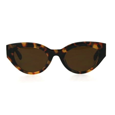 Tortoise Plastic Fashion - Womens Mod Thick Plastic Fashion Cat Eye Sunglasses Tortoise Brown