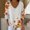 White, variant on Autumn Winter Knitted Jumper for Women Wool Pullover Halloween Plain Elegant V Neck Sweater Warm Basic Knit Top Casual Daily 1 Pack, Khaki,XL