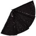 thumbnail image 1 of 30 Inch-Black-Sequin Christmas Tree Skirt Holiday Tree Decoration-1026E, 1 of 7