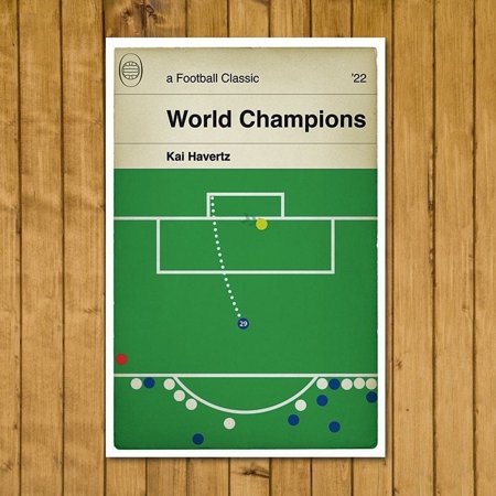 POSTER Chelsea 2 Palmeiras 1 - Kai Havertz winning penalty - Club World Cup Final 2022 - Chelsea World Champions - Book Cover Print (Various Sizes)-UNFRAMED