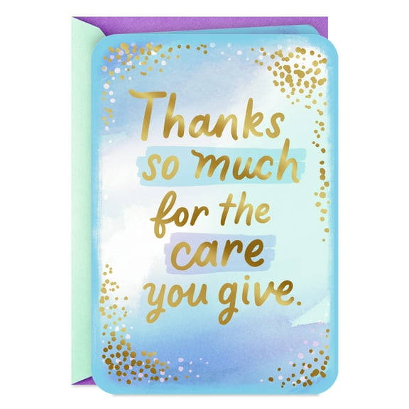 Hallmark Just Because Thank You Card (The Care You Give)