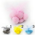 thumbnail image 3 of Cat Plush Ball Interactive Faux Feather Cat Play Ball Kitten Ball Toy with Bell, 3 of 10