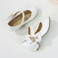 thumbnail image 5 of LNMQLPDBS Girl Shoes Toddler Dress Shoes Children High Heeled Leather Shoes Princess Shoes Primary School Students Single Shoes with Bow Dress Pumps for Wedding Communion White 10.5-11 Years, 5 of 7