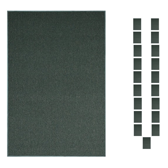 Furnish My Place Modern Indoor/Outdoor Commercial Solid Teal Rug, Modern Area Rug, Baby Nursery Mat, Pet-Friendly Carpet for Living Room, Playroom, Made in USA, 1.5' x 2.25' Rectangle - Set of 20