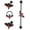 Black & Red, variant on 4Pcs/Set Bat Septum Piercing Jewelry Red Crystal Stud Earring Cartilage Piercing Black Industrial Barbell Jewelry