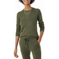 thumbnail image 1 of walmart Essentials Chandail à Col Rond à Manches Longues pour Femmes, Coupe Classique, Toucher Doux, 1 of 5