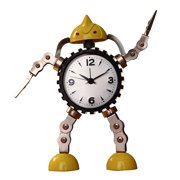Apooke Gear Robot Desktop Alarm Clock for Creative Student Silent for Time Clocks