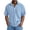 Sky Blue, variant on WTOBBY Men's Casual Short-Sleeve Shirt with Collar and Buttons Solid Color, Lightweight, Breathable, and Versatile Stylish Top for Men, Perfect for Business, Casual,Beige L