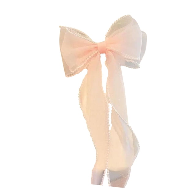 Lazos de cinta para el cabello para niñas, moda creativa, pasadores de cabello con lazo para hija rosa