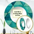 thumbnail image 4 of DESIGN ART Designart "Turquoise Triangles" Abstract Shapes Round Bathroom Mirror - Blue Modern Round Wall Décor 23x23 - Disc of 23 Inch, 4 of 7