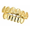 thumbnail image 4 of Halloween Gills Fit Grill Caps Parrilla e inferior, extraíble, brillante para mujeres y hombres, herramientas de cosplay dorado Yinane Parrillas chapadas en oro de 18 quilates, 4 of 8