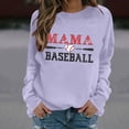 thumbnail image 1 of Uootdi Hauts Boho pour Femmes Col Rond Mama Imprimé Baseball Rassemblements Sportifs Usage Quotidien Chandails en Molleton Confortables Cardigans Cadeau, 1 of 5