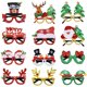 thumbnail image 2 of Gafas de Navidad, 12 piezas de gafas con purpurina para fiesta de Navidad, novedosos marcos de gafas navideñas para decoraciones de regalos de fiesta, lindas gafas de fiesta de árbol de Navidad de Pap, 2 of 7