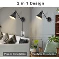 thumbnail image 4 of lámpara de pared para restaurante americano (paquete individual-EE. UU. 110 V (sin bombilla) Ormromra CZJJ-HY136, 4 of 7
