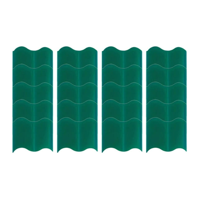 koolsoo 20 Pieces Garden Edging Border Backyard Sidewalk Decorative Landscape Edging Green