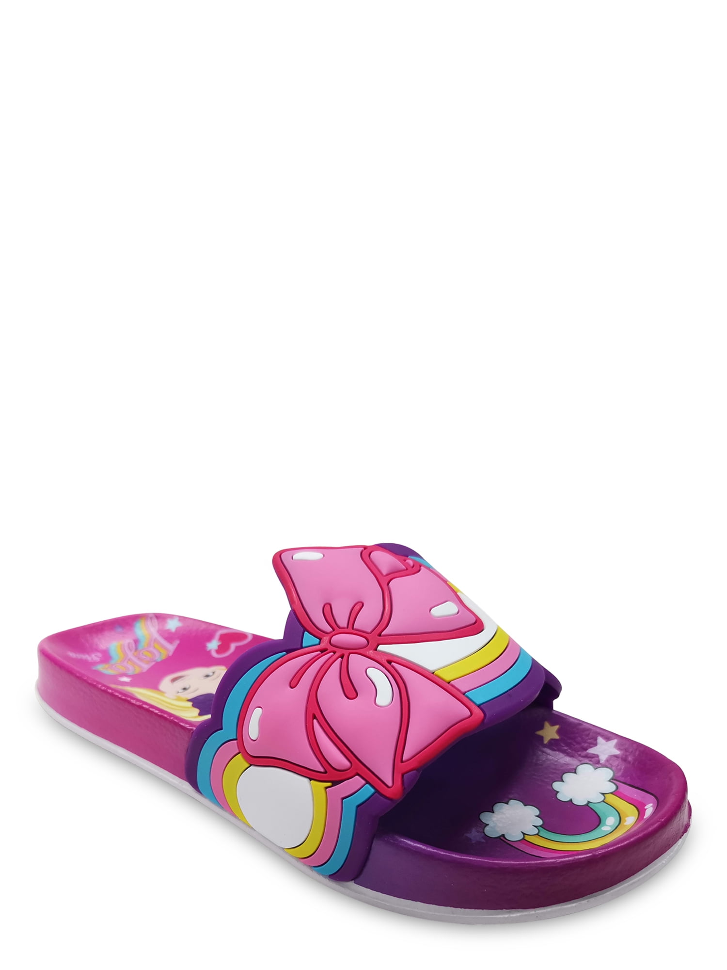 Glitter Bow Size Hot Pink Slip On Girls Sandals JoJo Siwa