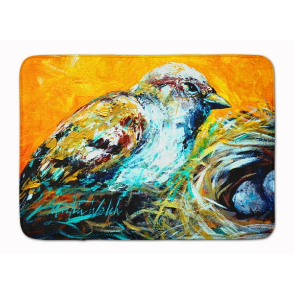 Carolines Treasures MW1158RUG Look at the Birdie Machine Washable Memory Foam Mat 19 X 27" multicolor