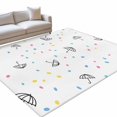 thumbnail image 2 of 8'x10' Area Rugs, Umbrella Polka Dot Indoor Outdoor Area Rug for Living Room Bedroom, Summer Cartoon Modern Abstract Art Washable Bathroom Rugs Kitchen Floor Carpet Mats Home Decor Aesthetic, 2 of 8