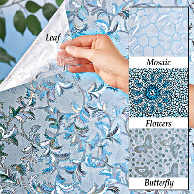 Details about   3D Colorful Flower M868 Window Film Print Sticker adherent Stained Glass UV Amy show original title 