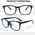 thumbnail image 3 of 3 Pack Progressive Multifocus Reading Glasses for Women Men Multifocal Readers PC Frame Fixed Hinge Eyewear, +2.50, 3 of 5