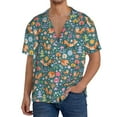 thumbnail image 3 of Fotbe Foxes and Birds in Forest print Short Sleeve Button Down Shirts for Men Casual Summer Beach Wrinkle Free Shirt-, 3 of 7