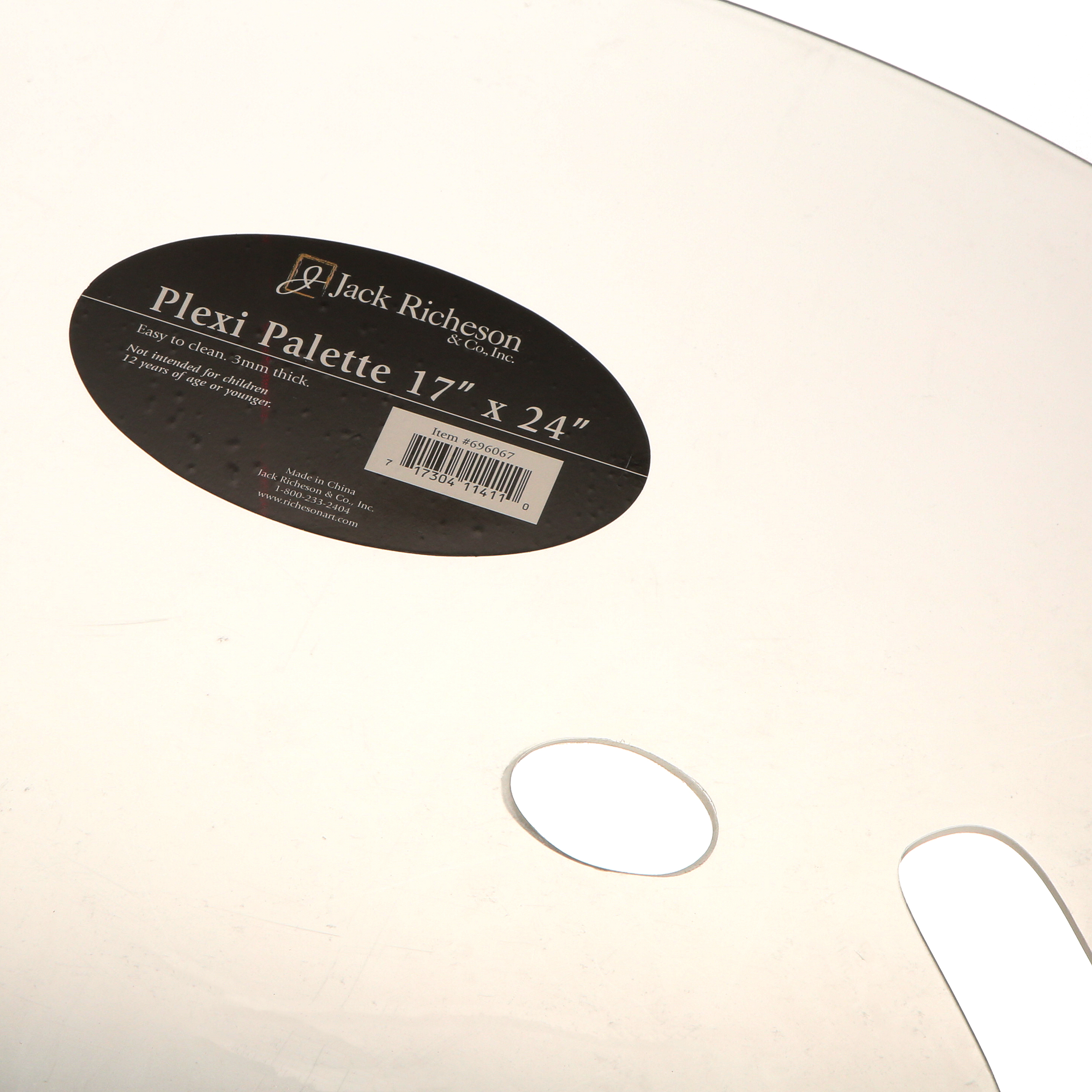 Jack Richeson 696067 Clear Oval Plexi Palette 17 X 24