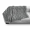 thumbnail image 3 of Stripe Soft Flannel Fleece Blanket, Abstract Modernistic Pattern with Irregular Vertical Lines Illustration, Cozy Plush for Indoor and Outdoor Use, 50" x 60", Charcoal Grey and White, by Ambesonne, 3 of 6
