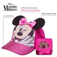 thumbnail image 2 of Disney Girls’ Minnie Mouse Glitter Baseball Cap – Minnie Mouse Costume Hat with 3D Ears (2-7), 2 of 7