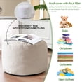 thumbnail image 4 of Puf otomano HIGOGOGO de pana con relleno de espuma, 50 x 38 cm, color beige, 4 of 7