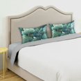 thumbnail image 3 of Yayeee Pillowcase Standard Size Set of 2 Satin Wrinkle Resistant Envelope Pillow Case, Green Forest Pattern, 3 of 8