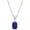 Blue Sapphrire, variant on Women's Garnet Sterling Silver Necklace