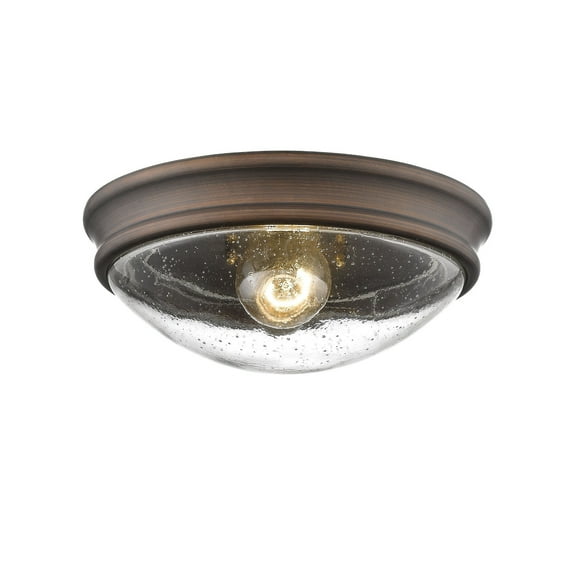 5226-RBZ Millennium Lighting Belforge - 1 Light Seeded Flush Mount-4.5 Inch Tall and 10 Inch Wide-Rubbed Bronze Finish
