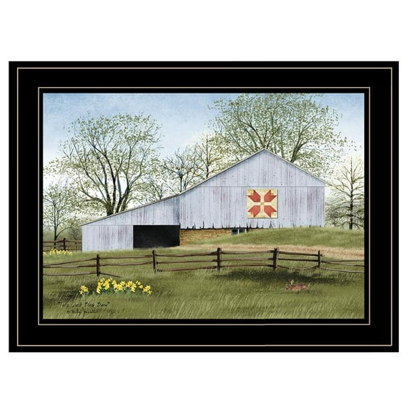 Tulip Quilt Block Barn by Billy Jacobs Printed Wall Art Wood Multi-Color
