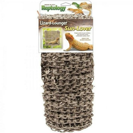 UPC: 0030172087011 | Penn-Plax Reptology Lizard Lounger Sun Lover Basking Platform – 100% Natural Seagrass Fiber