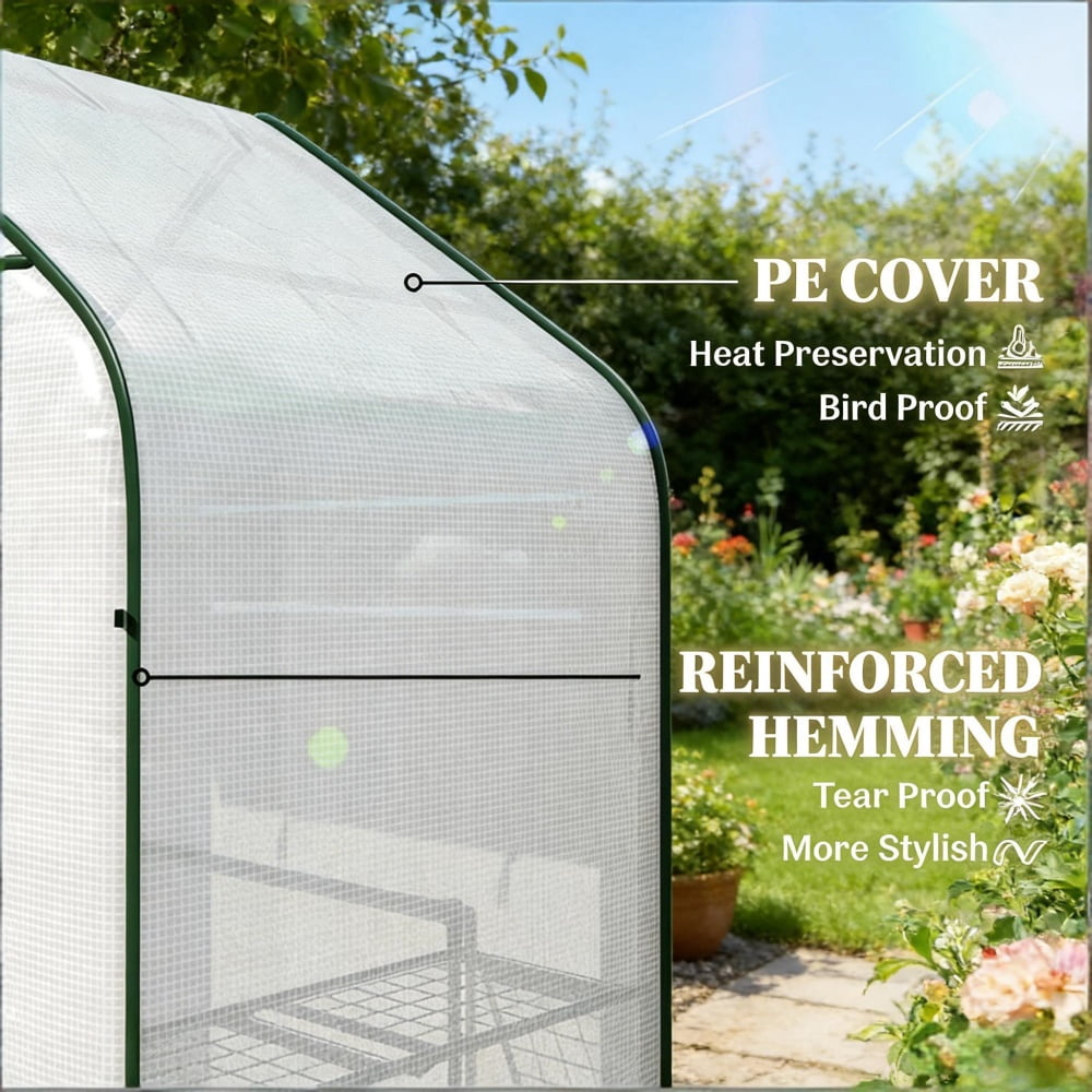 Garden Bed with Mini Greenhouse