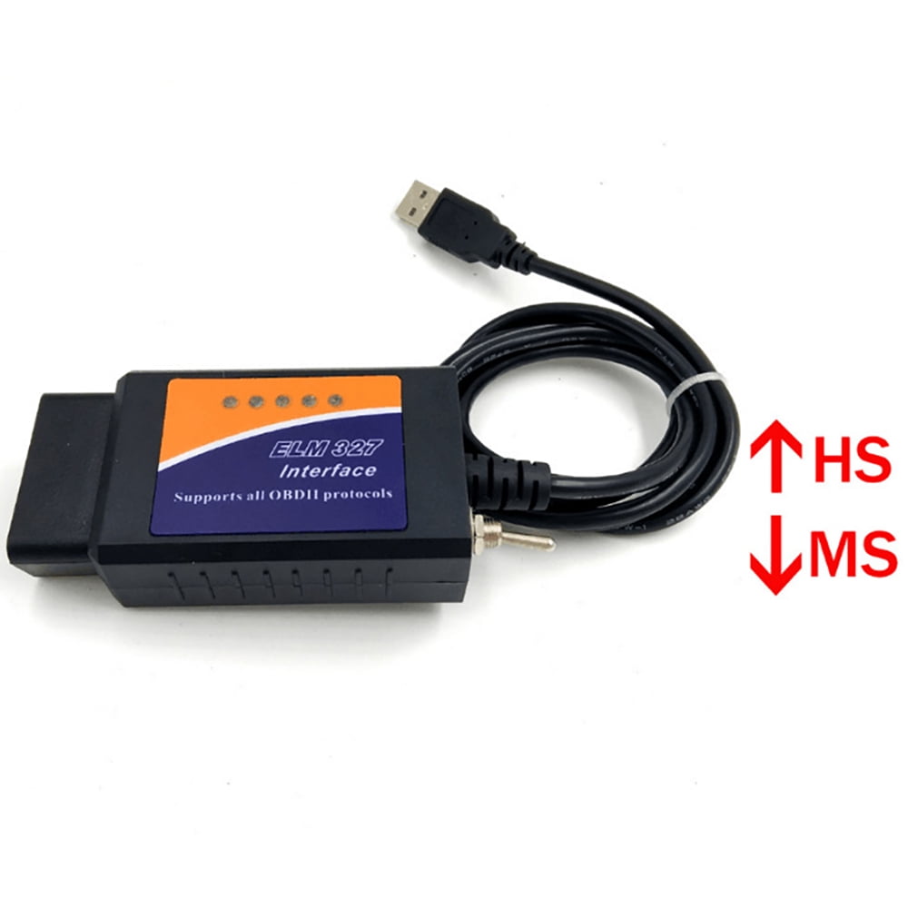 OTKEFDI Forscan USB OBD Câble de Diagnostic,327 ELMConfig Modified Elm-Outil Switch OBDII Cable 