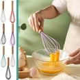 thumbnail image 3 of Whisk, Dough Whisk, 9.8" Whisk with Wood Handle - Whisk for Pancake Batter, Eggs and Egg Whites, Cake Mix, Blending and Sauces,Black, 3 of 3